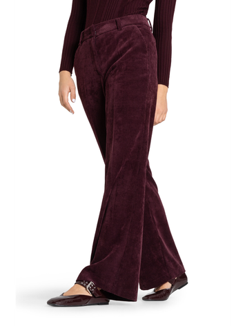 Bordeaux ribfluwelen broek Amelie Cambio