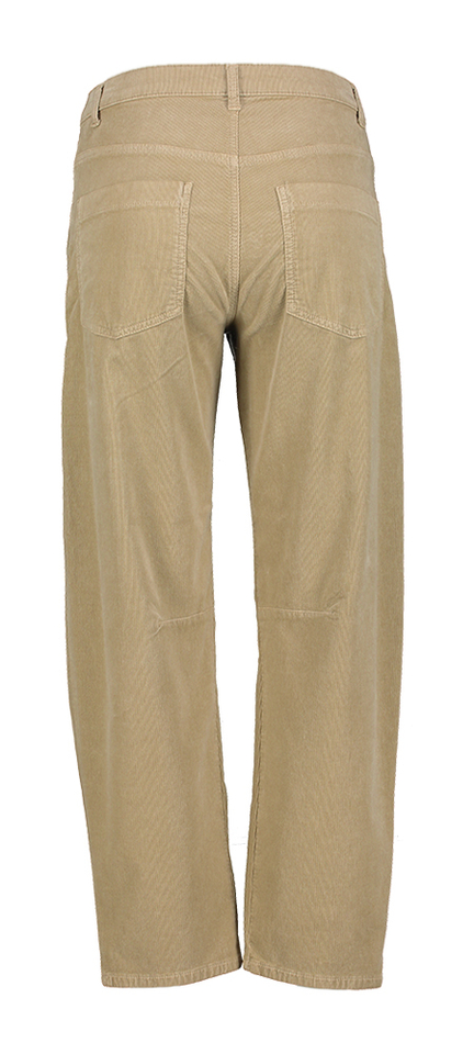 Beige ribfluwelen broek met opgestikte zakken Ocean Cambio 
