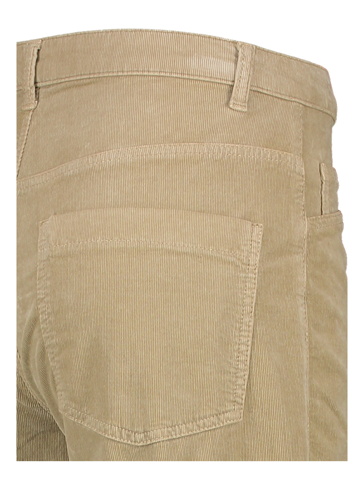 Beige ribfluwelen broek met opgestikte zakken Ocean Cambio 