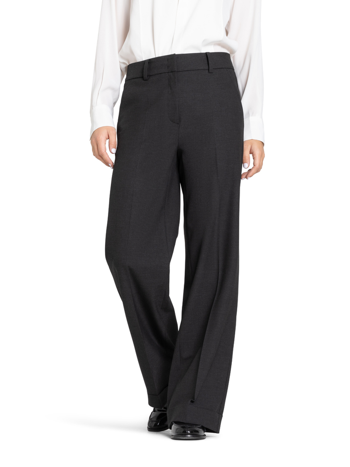 Grijze wijde geklede broek Grace Cambio 