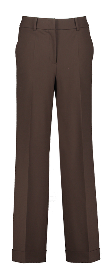 Donkerbruine geklede broek Grace Cambio