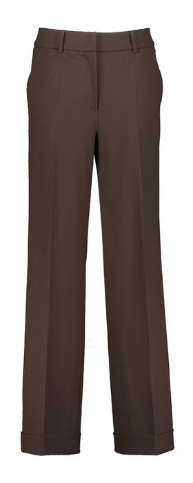 Donkerbruine geklede broek Grace Cambio