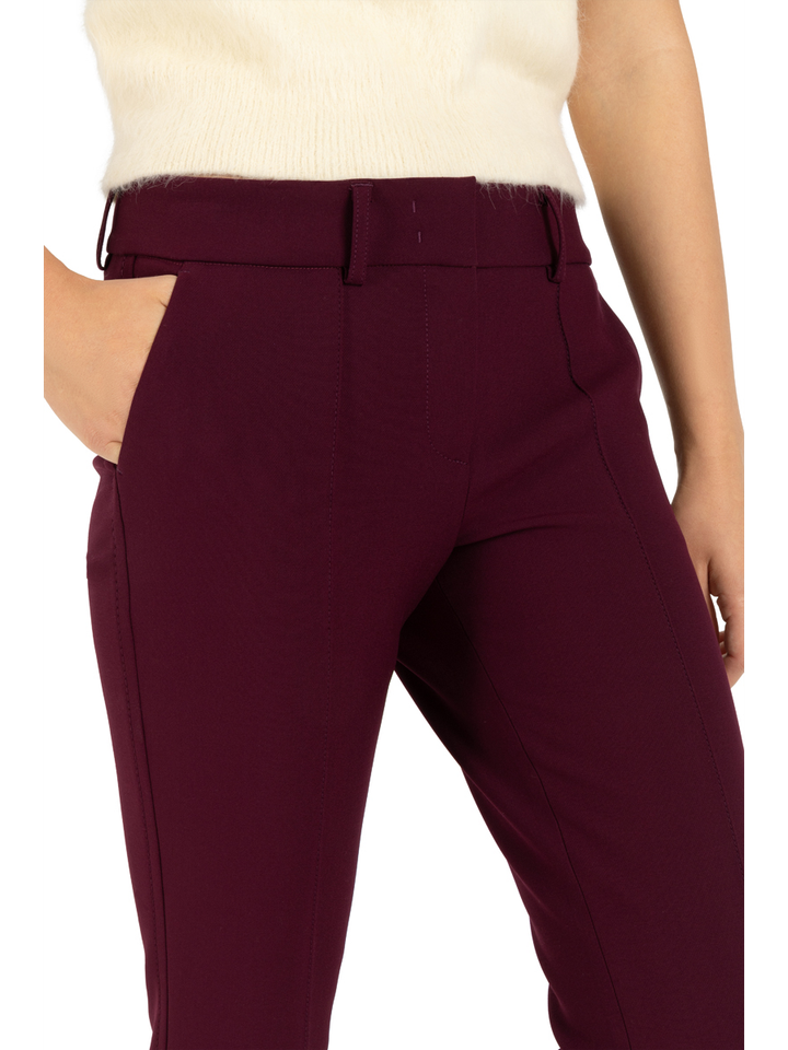 Bordeaux geklede enkel broek Farah Cambio