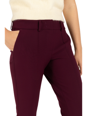 Bordeaux geklede enkel broek Farah Cambio