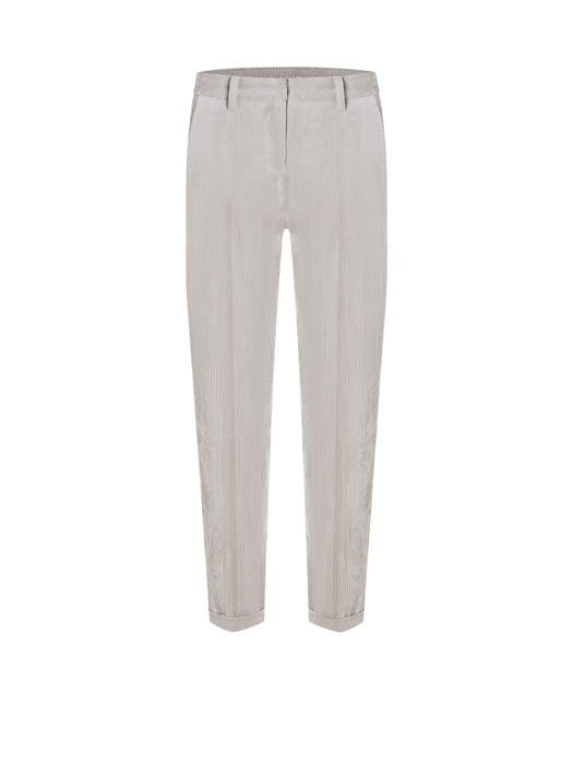 Greige ribfluwelen broek Krystal Cambio