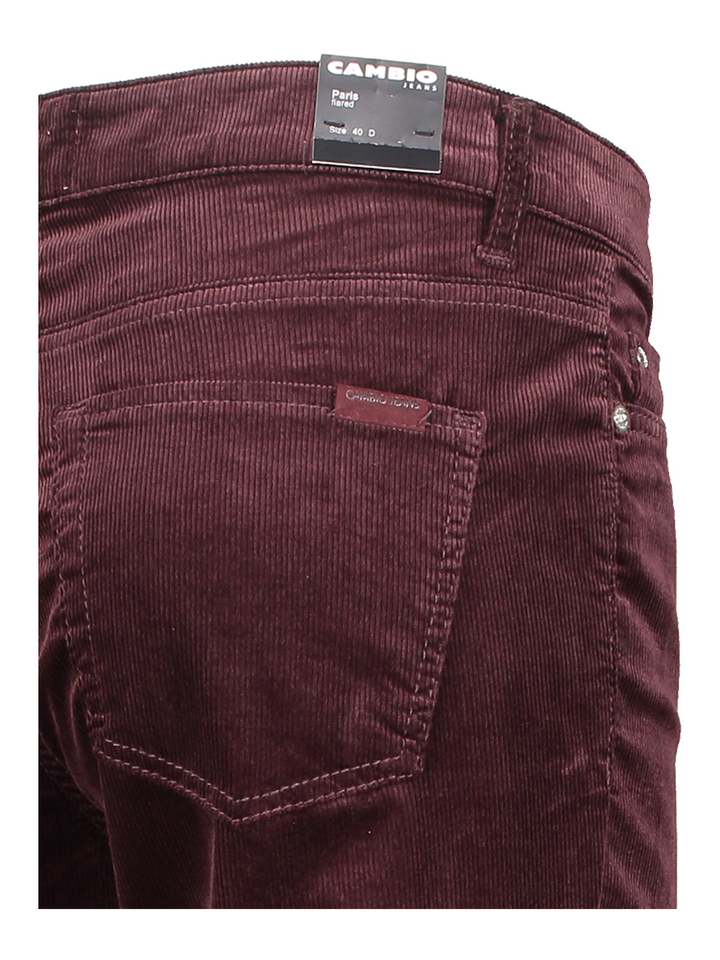 Bordeaux bootcut fit broek in corduroy Cambio