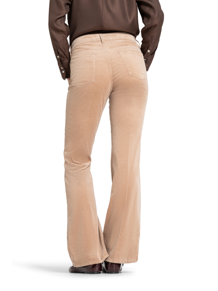 Beige bootcut fit in corduroy Cambio