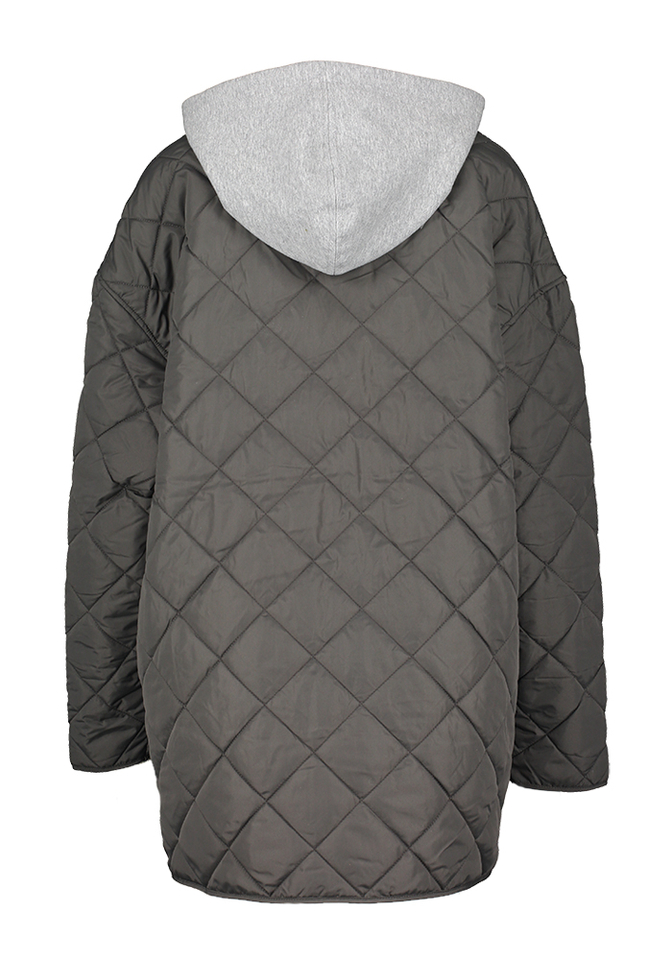 Midnight grey jas met afneembare kap Milana Withblack 