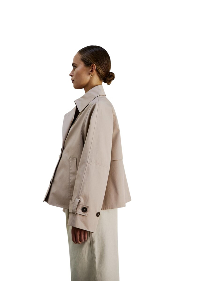 Beige jas a-lijn Ophelia Withblack