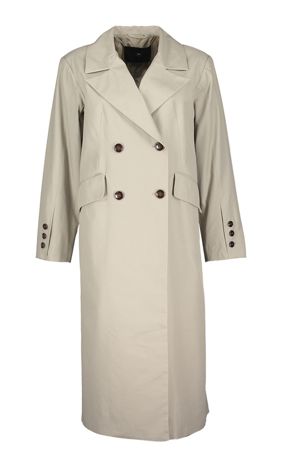 Beige lange jas Withblack