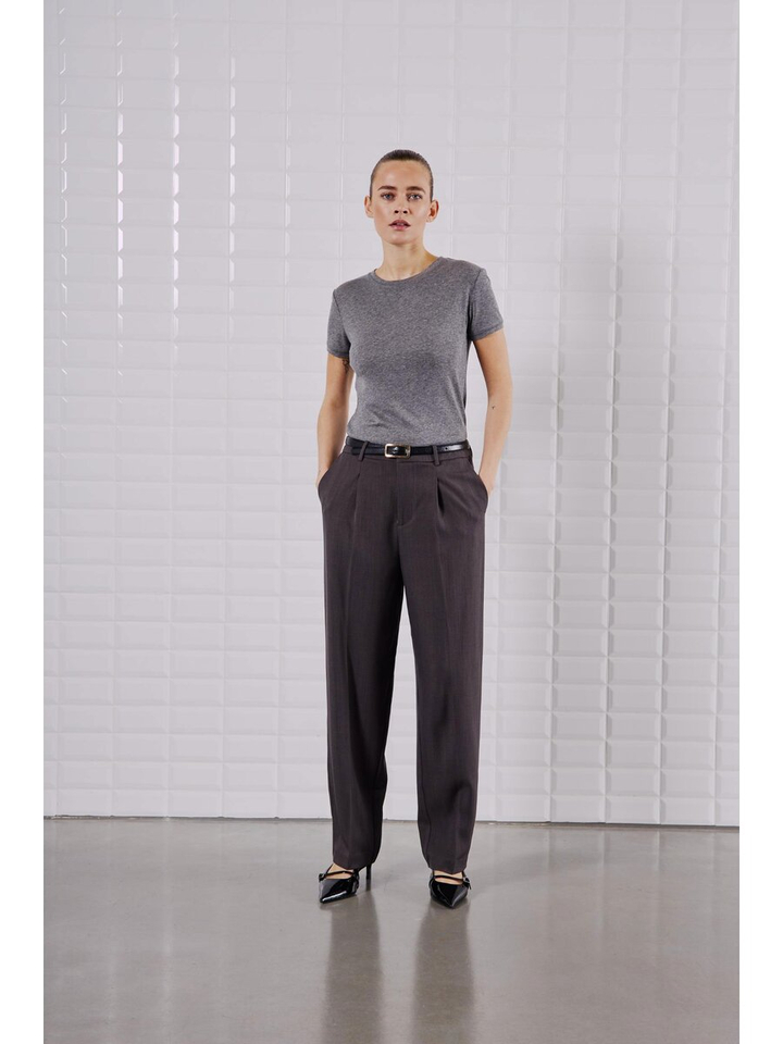 Grijze t-shirt Heather Withblack