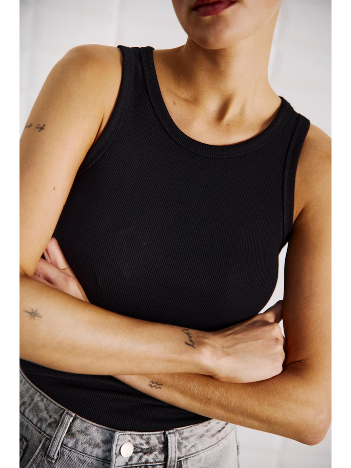 Zwarte top Dordi Tank Withblack