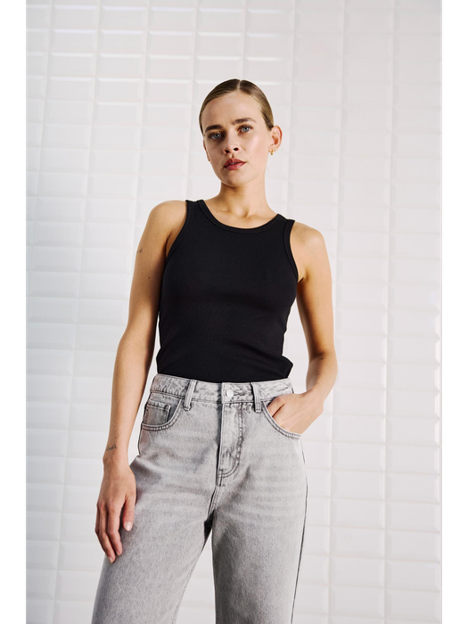 Zwarte top Dordi Tank Withblack