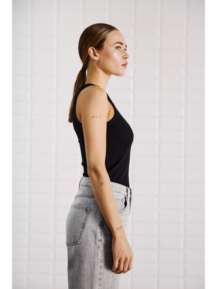 Zwarte top Dordi Tank Withblack