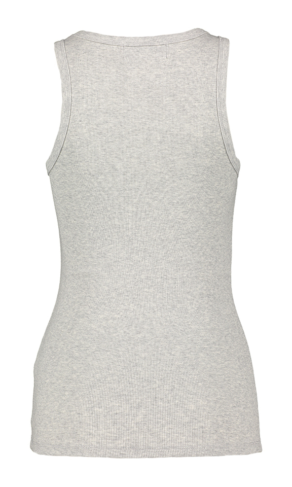 Grijze basic top Dordi Tank Withblack