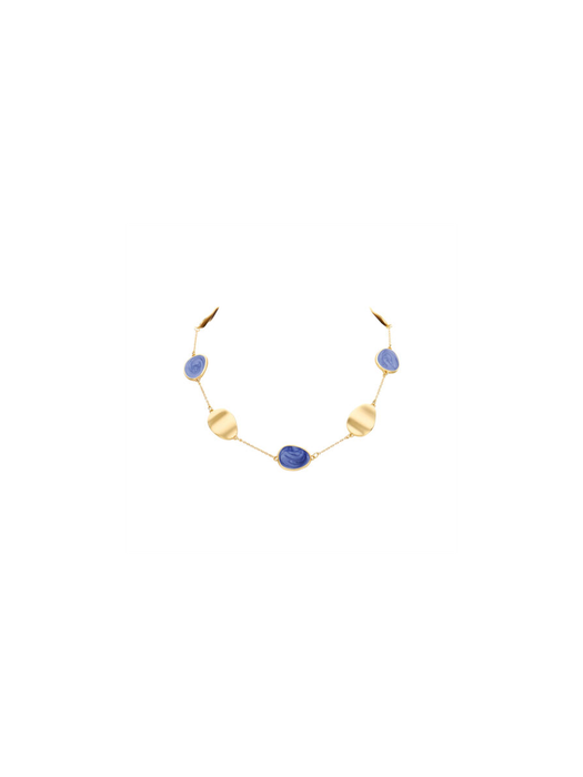 Gouden ketting met blauw Ximon Les Cordes