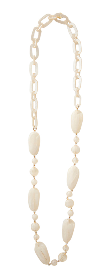 Witte ketting Klaudia Les Cordes