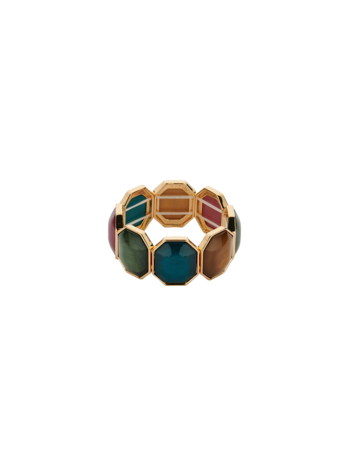 Multicolor armband ovale schakels Les Cordes 