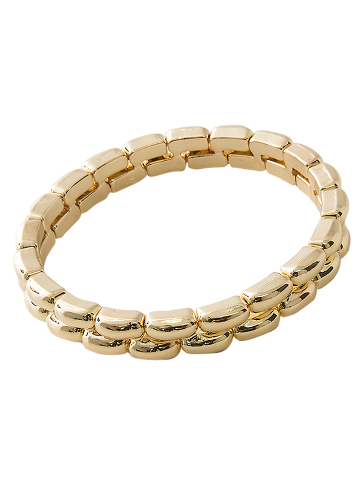 Armband in goud met schakels Les Cordes