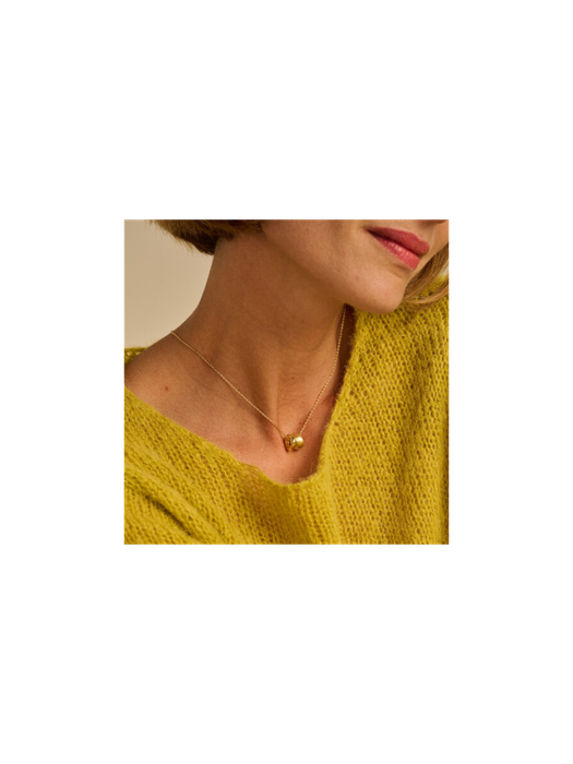 Goudkleurige halsketting met dubbele hanger Les Cordes