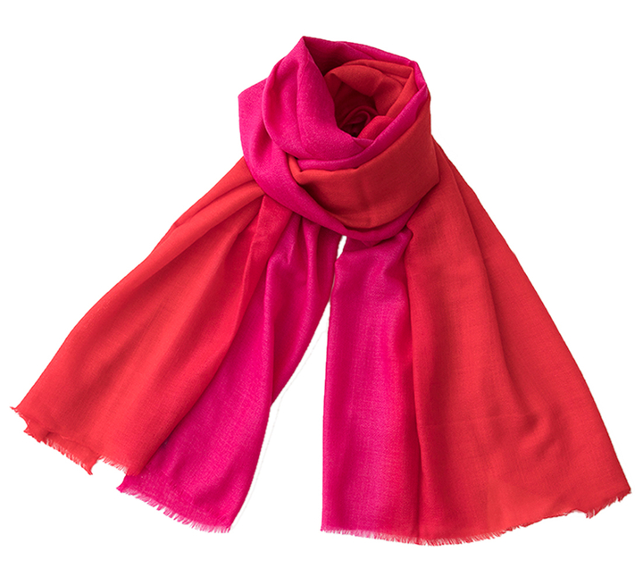Roze Ombre sjaal Les Cordes 