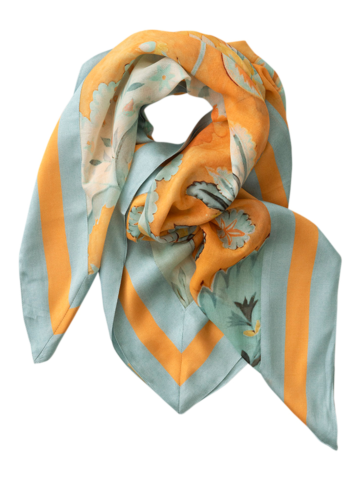 Oranje multicolor sjaal Les Cordes