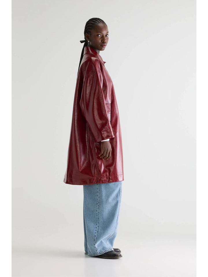 Bordeaux oversized regenjas Jana Bellerose 
