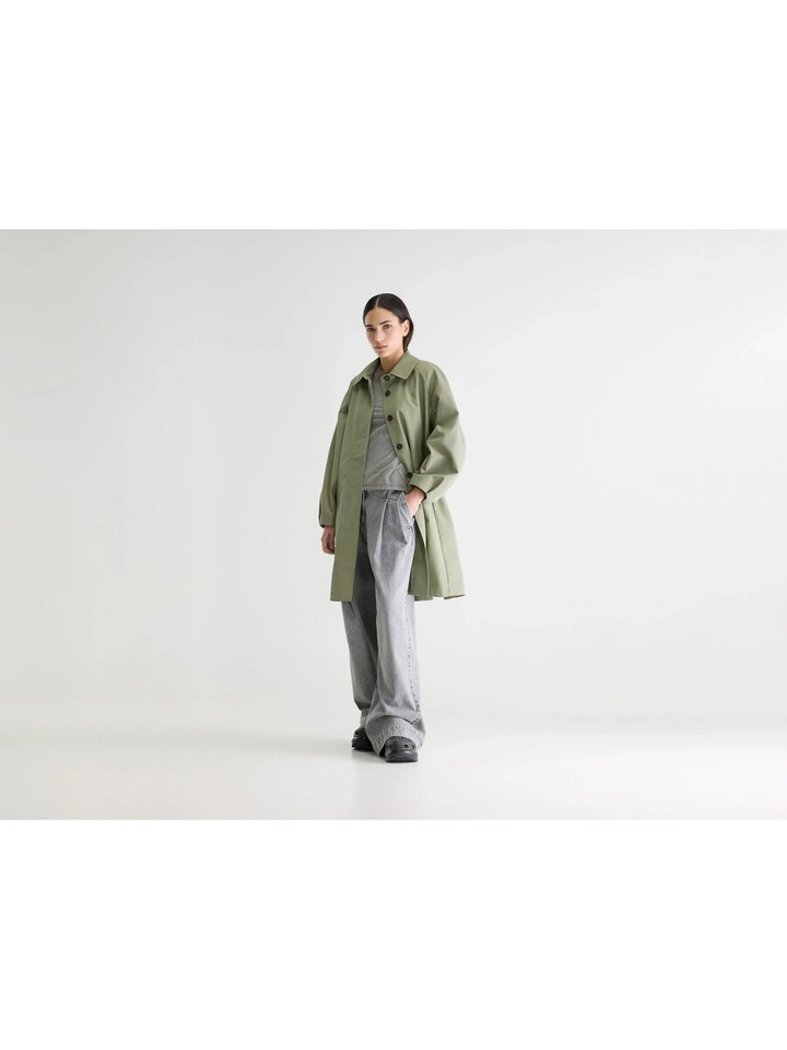 Groene lange jas Julie Bellerose