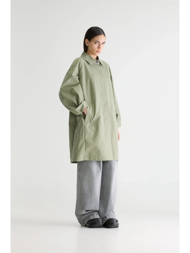 Groene lange jas Julie Bellerose