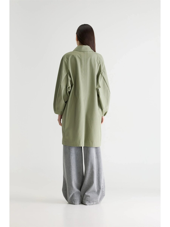 Groene lange jas Julie Bellerose