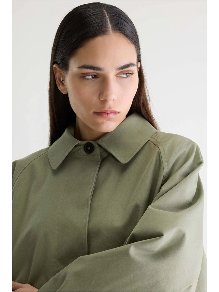 Groene lange jas Julie Bellerose