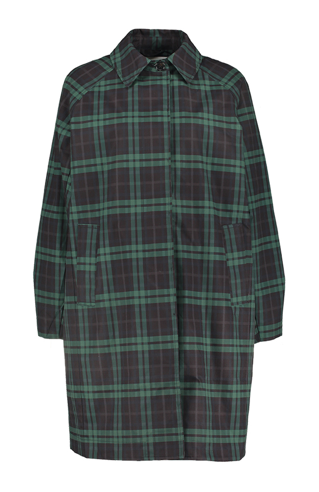 Blauwe groene geruite jas Bellerose