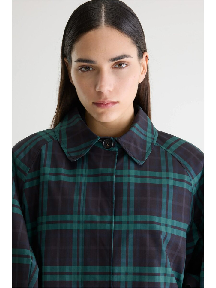 Blauwe groene geruite jas Bellerose