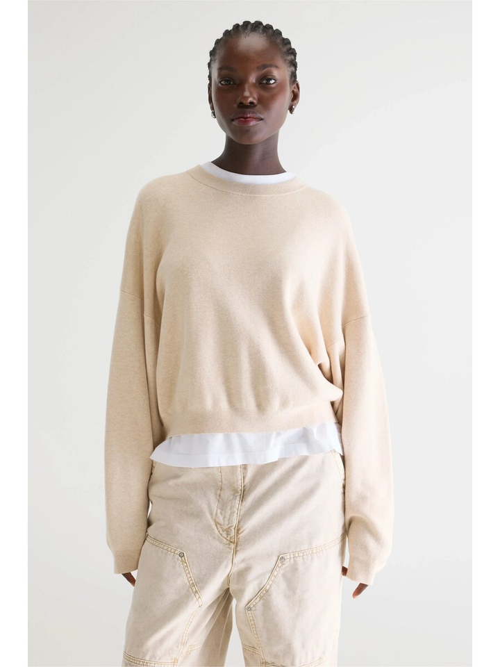 Beige oversized sweater Angum Belleose