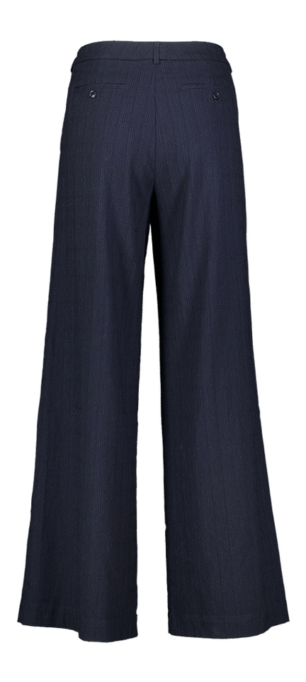 Blauwe flare broek met streep Volkert Bellerose