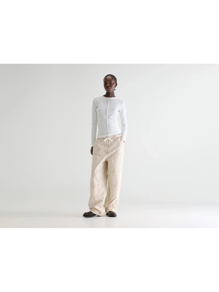 Beige loose fit broek Phantom Bellerose