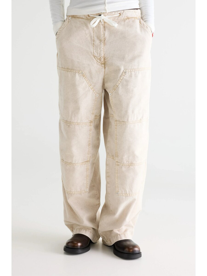 Beige loose fit broek Phantom Bellerose