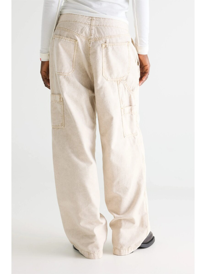 Beige loose fit broek Phantom Bellerose