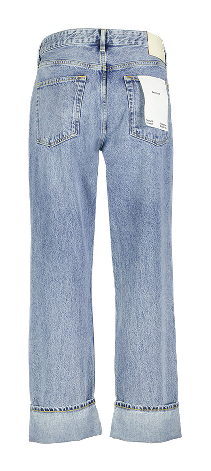 Blauwe loose fit jeans met boord Kurt Bellerose