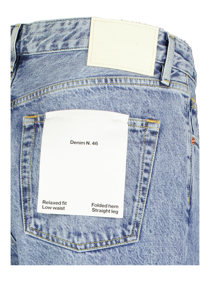 Blauwe loose fit jeans met boord Kurt Bellerose