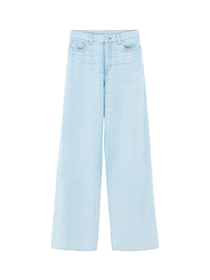 Licht blauwe jeans loose fit met strass detail Parthe Bellerose