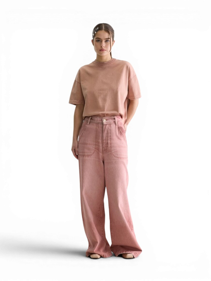 Roze loose fit broek Petula Bellerose
