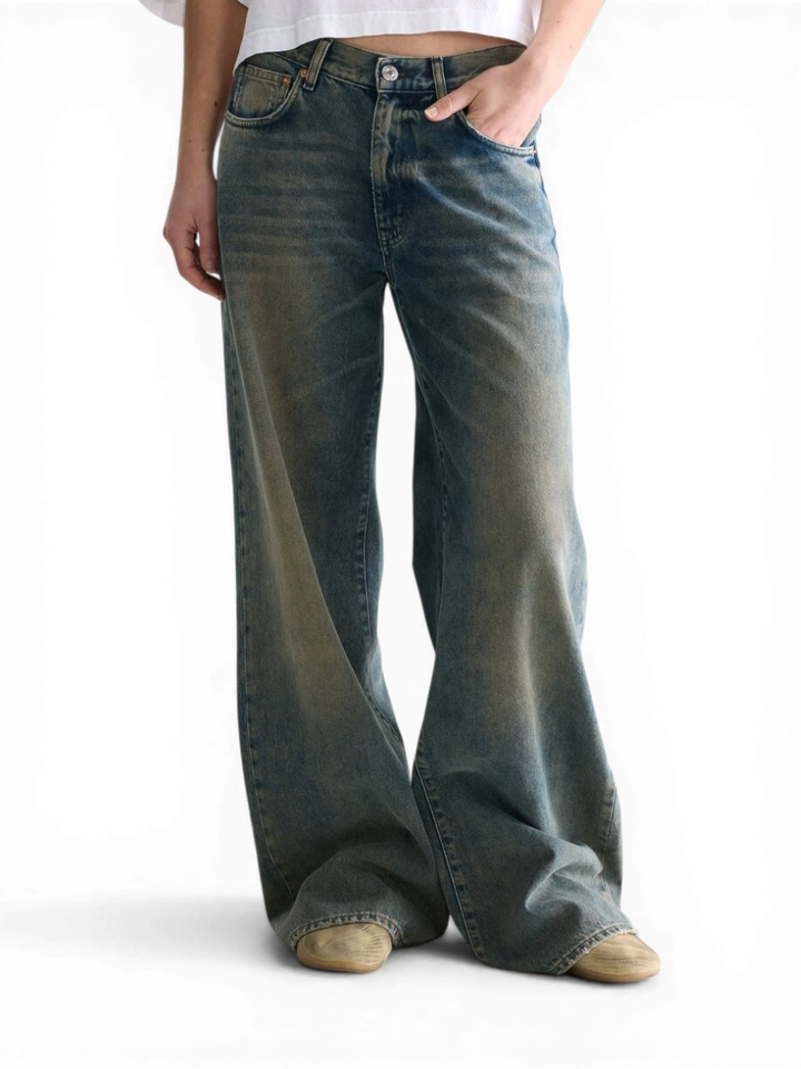 Blauwe relaxed & loose jeans Kansas Bellerose