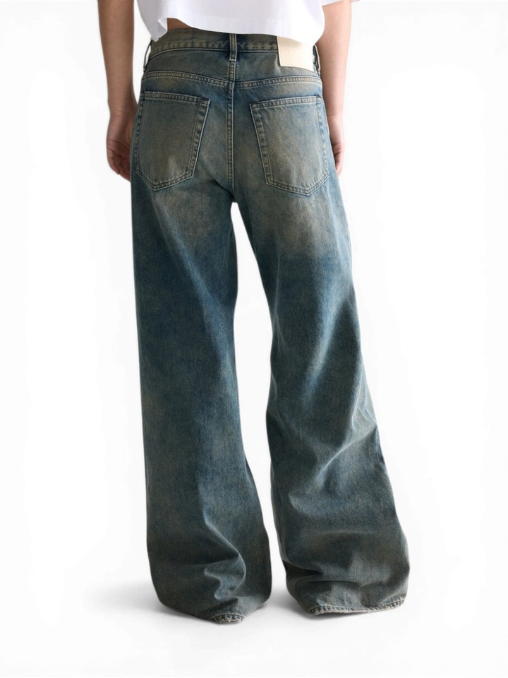 Blauwe relaxed & loose jeans Kansas Bellerose