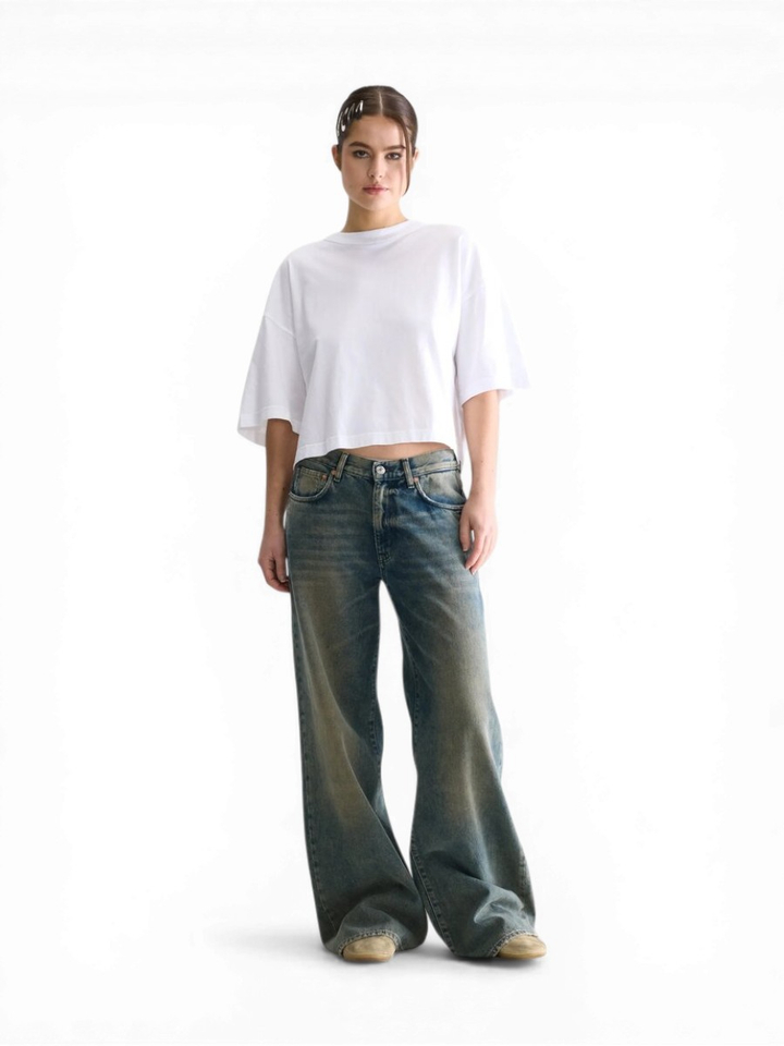 Blauwe relaxed & loose jeans Kansas Bellerose