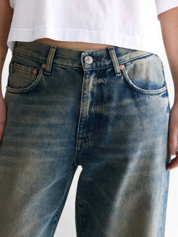Blauwe relaxed & loose jeans Kansas Bellerose