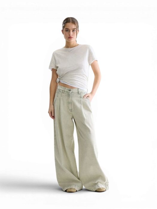 lichtgroene loose fitted jeans Pops Bellerose