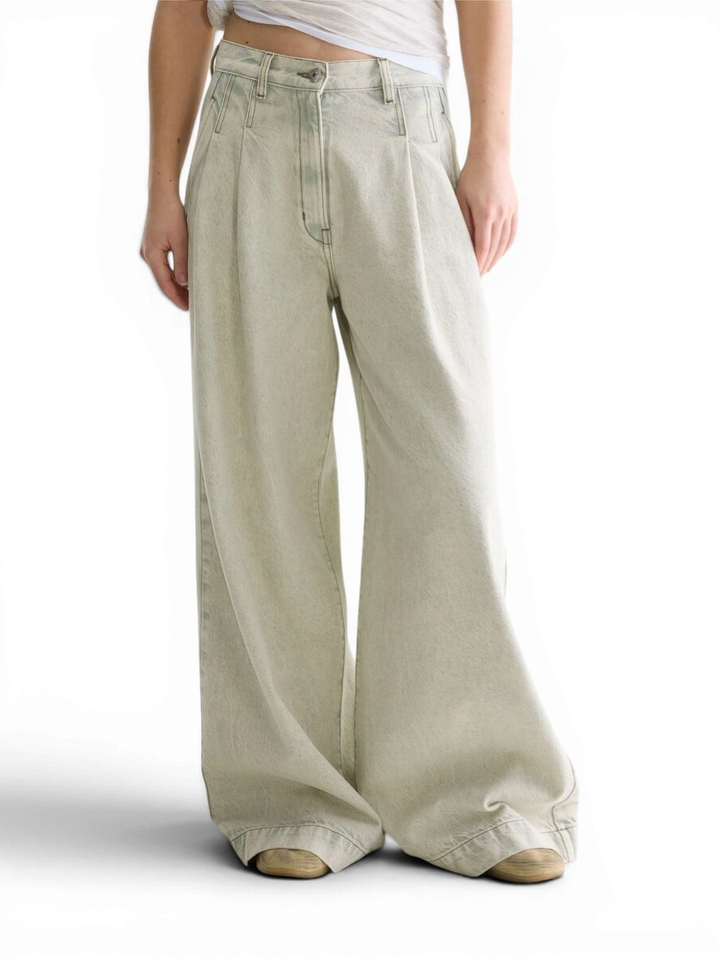 lichtgroene loose fitted jeans Pops Bellerose 