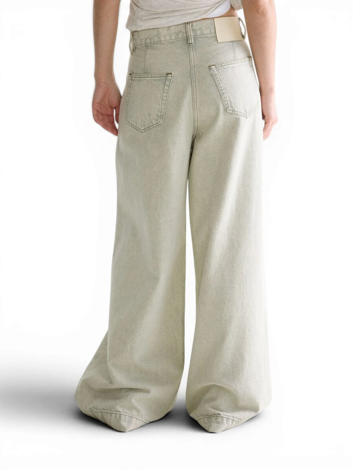 lichtgroene loose fitted jeans Pops Bellerose 