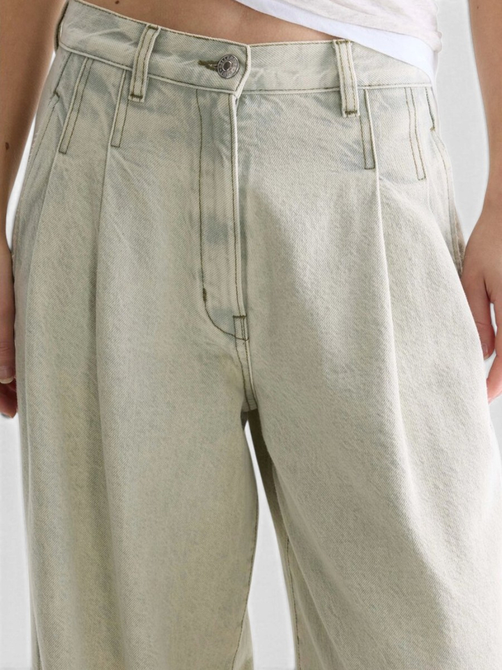 lichtgroene loose fitted jeans Pops Bellerose 